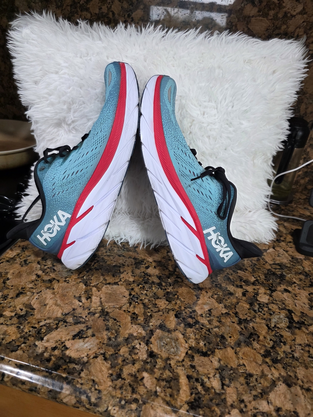 HOKA  Men  Running Shoes in Teal and Pink